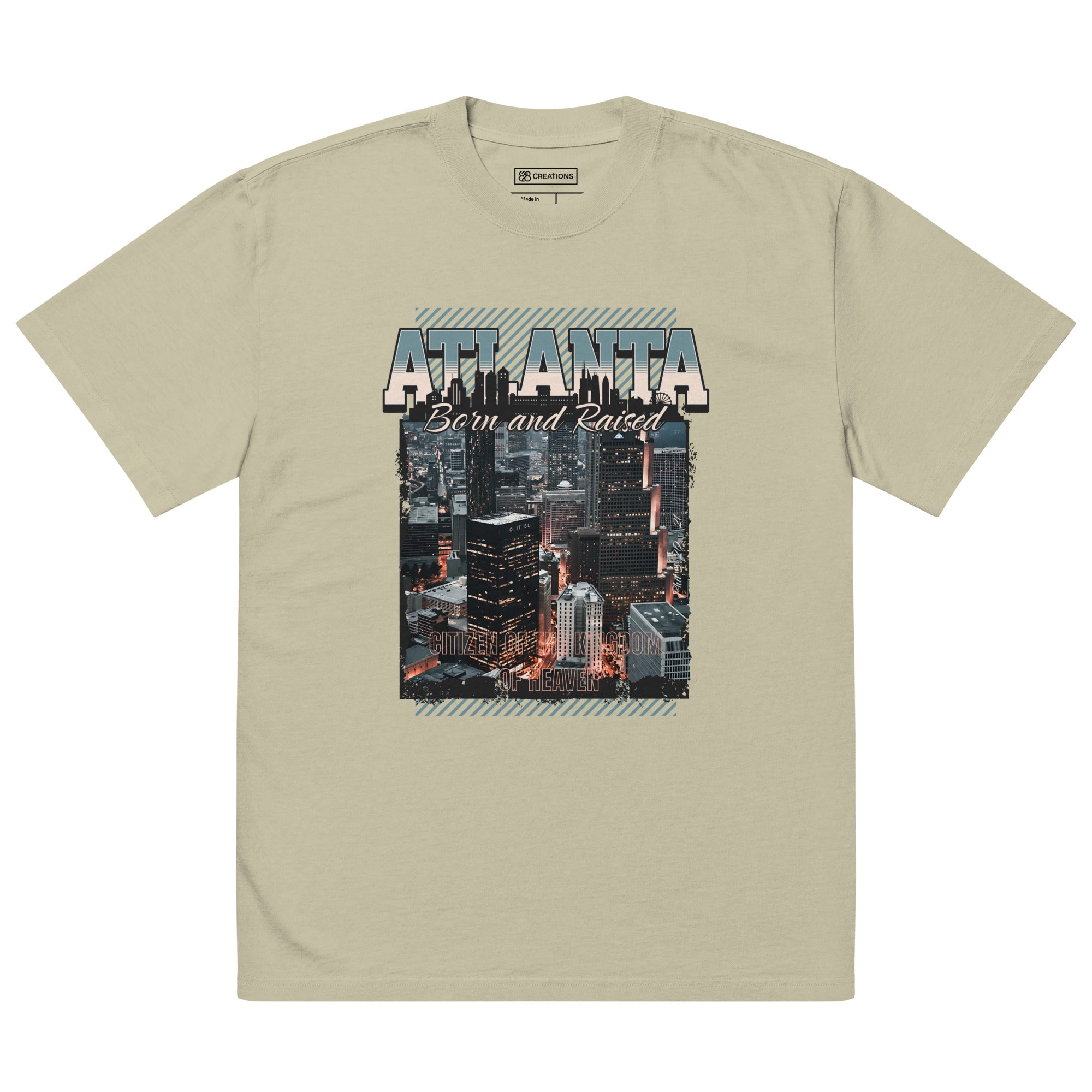 City-Born. Kingdom-Citizen. Oversized Tee - (Personalized)