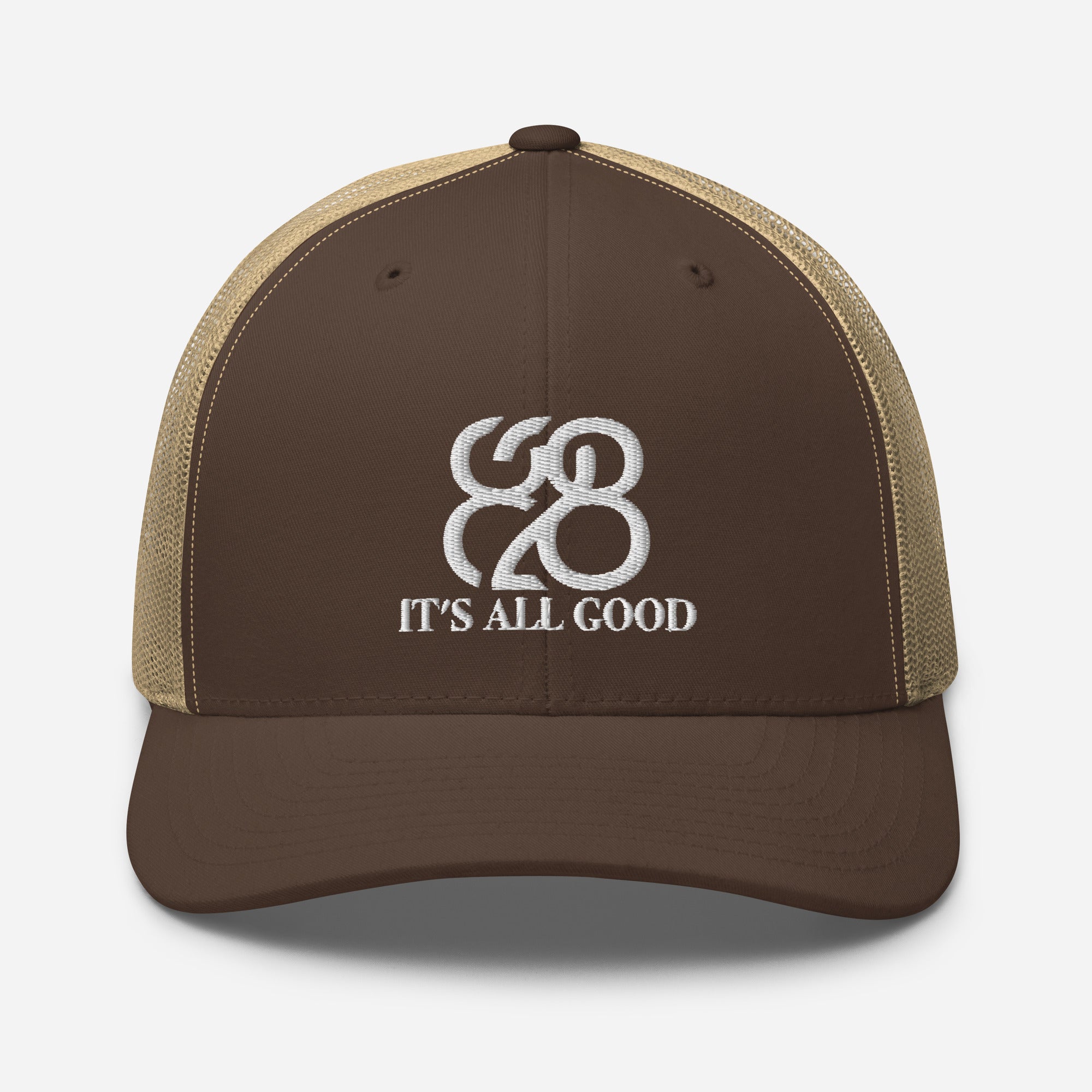 Romans 828 3D Puff Trucker Hat