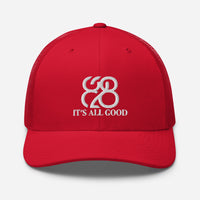 Romans 828 3D Puff Trucker Hat
