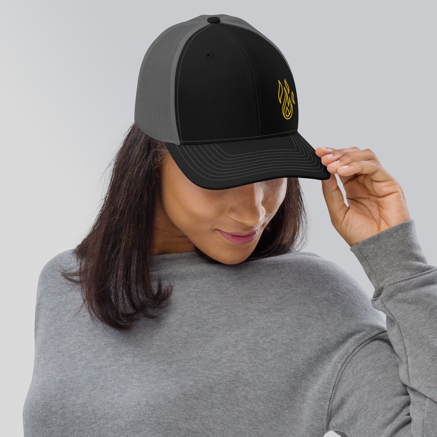 Holy Spirit Empowered Trucker Cap | Embroidered Flame