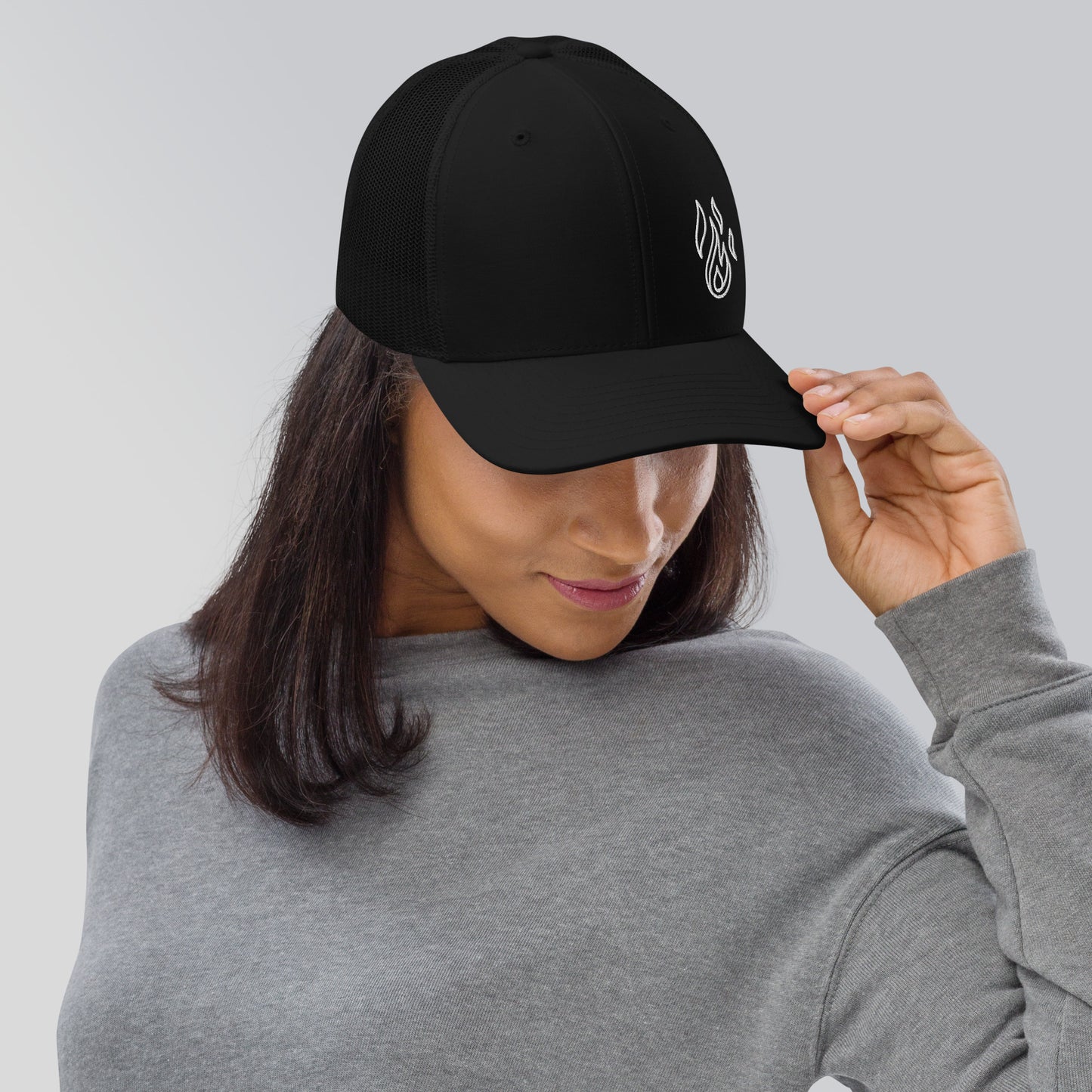 Holy Spirit Empowered Trucker Cap | Embroidered Flame