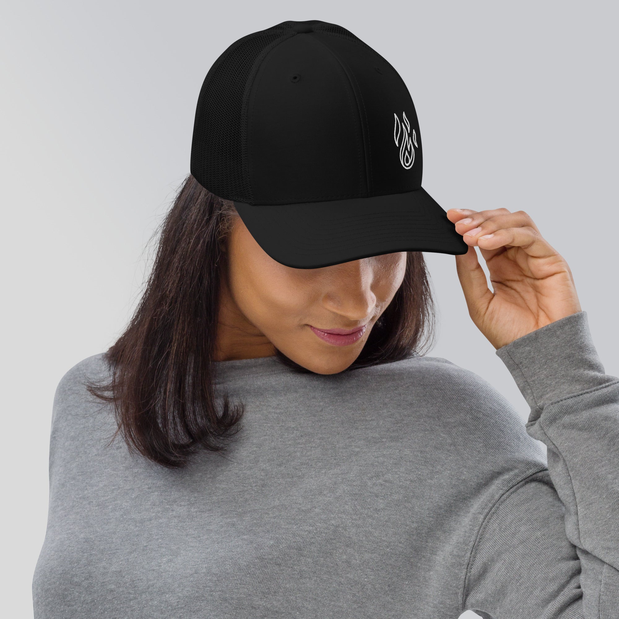 Holy Spirit Empowered Trucker Cap | Embroidered Flame