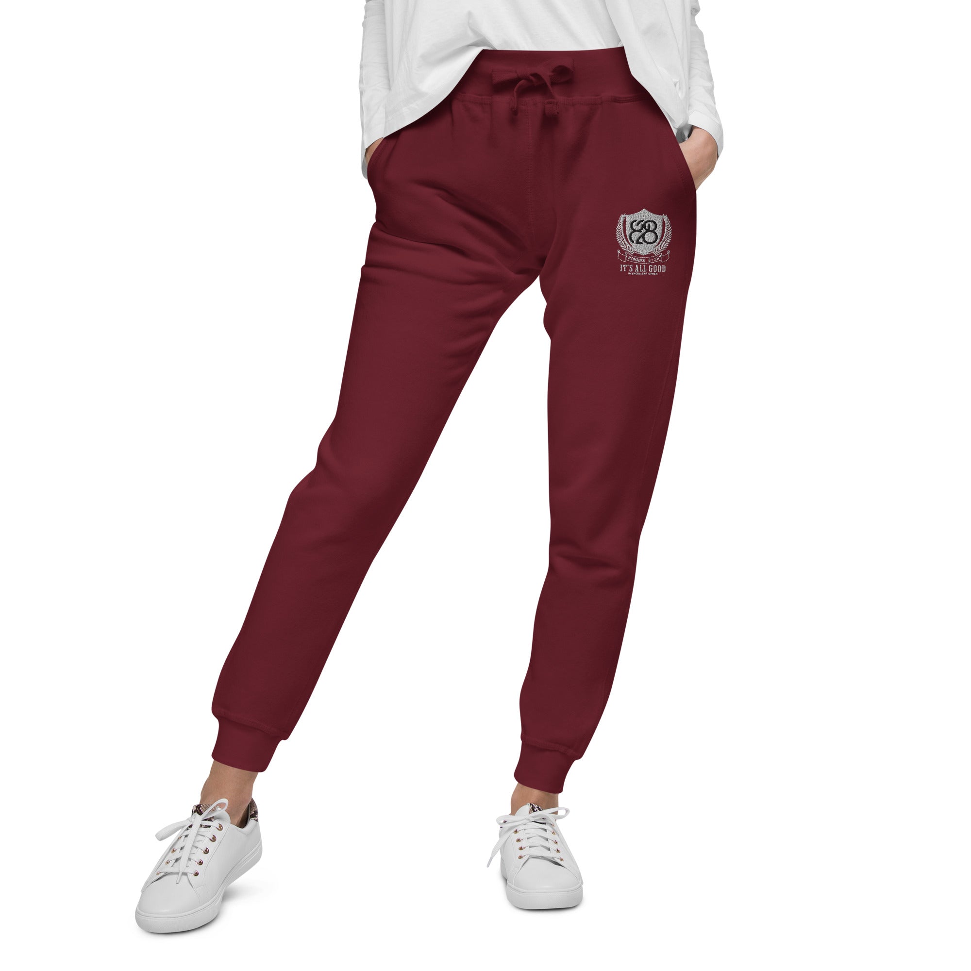 828 It's All Good Embroidered Sweatpants