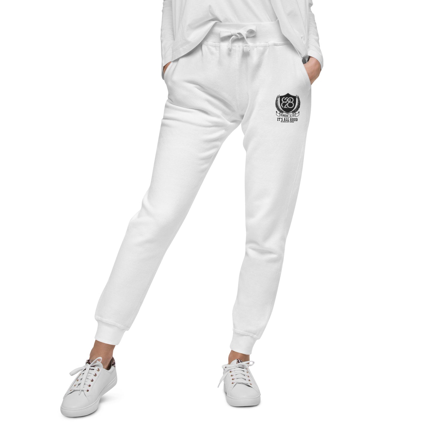 828 It's All Good Embroidered Sweatpants