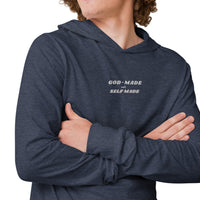 God-Made, Not Self Made Embroidered Hooded Long Sleeve T-Shirt