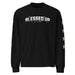 Premium black heavyweight sweatshirt with text design saying Blessed Up No Stressin