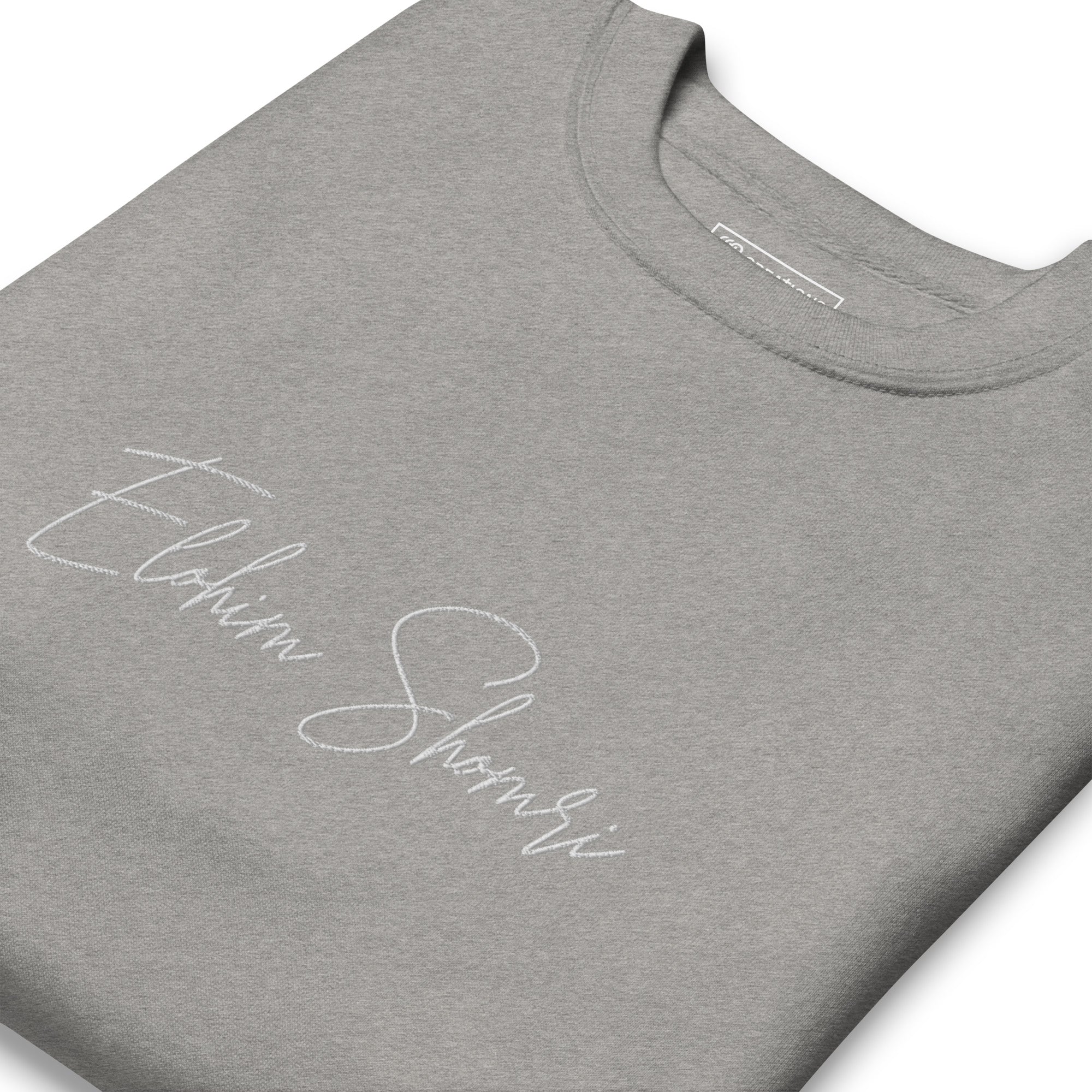 Elohim Shomri Embroidered Crew Neck Sweatshirt