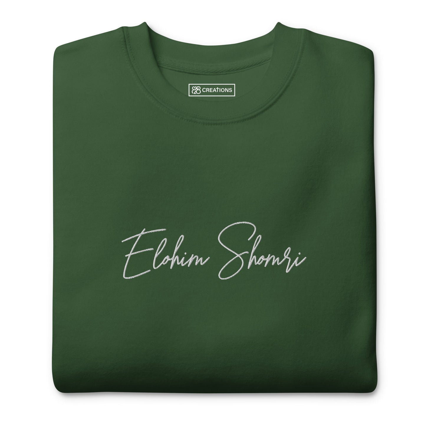 Elohim Shomri Embroidered Crew Neck Sweatshirt