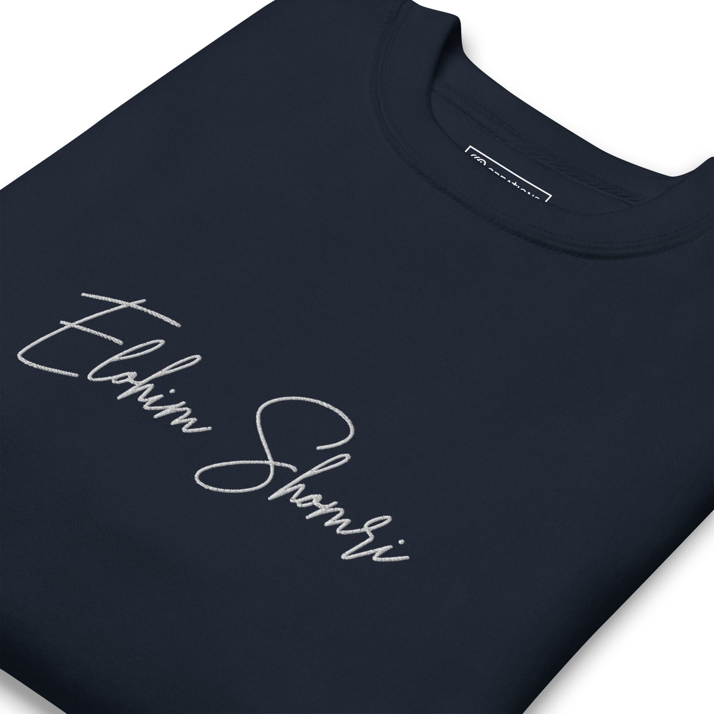 Elohim Shomri Embroidered Crew Neck Sweatshirt