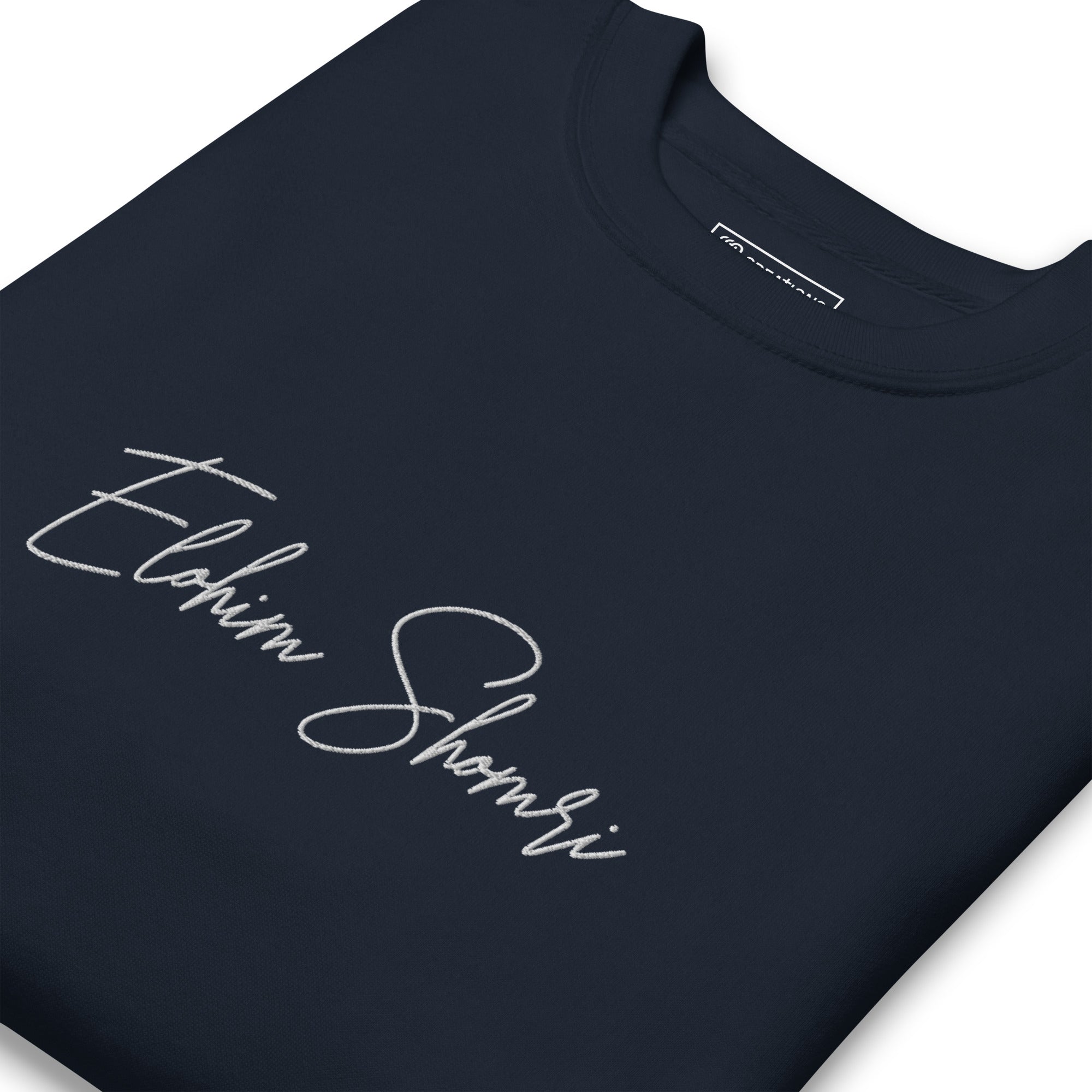 Elohim Shomri Embroidered Crew Neck Sweatshirt