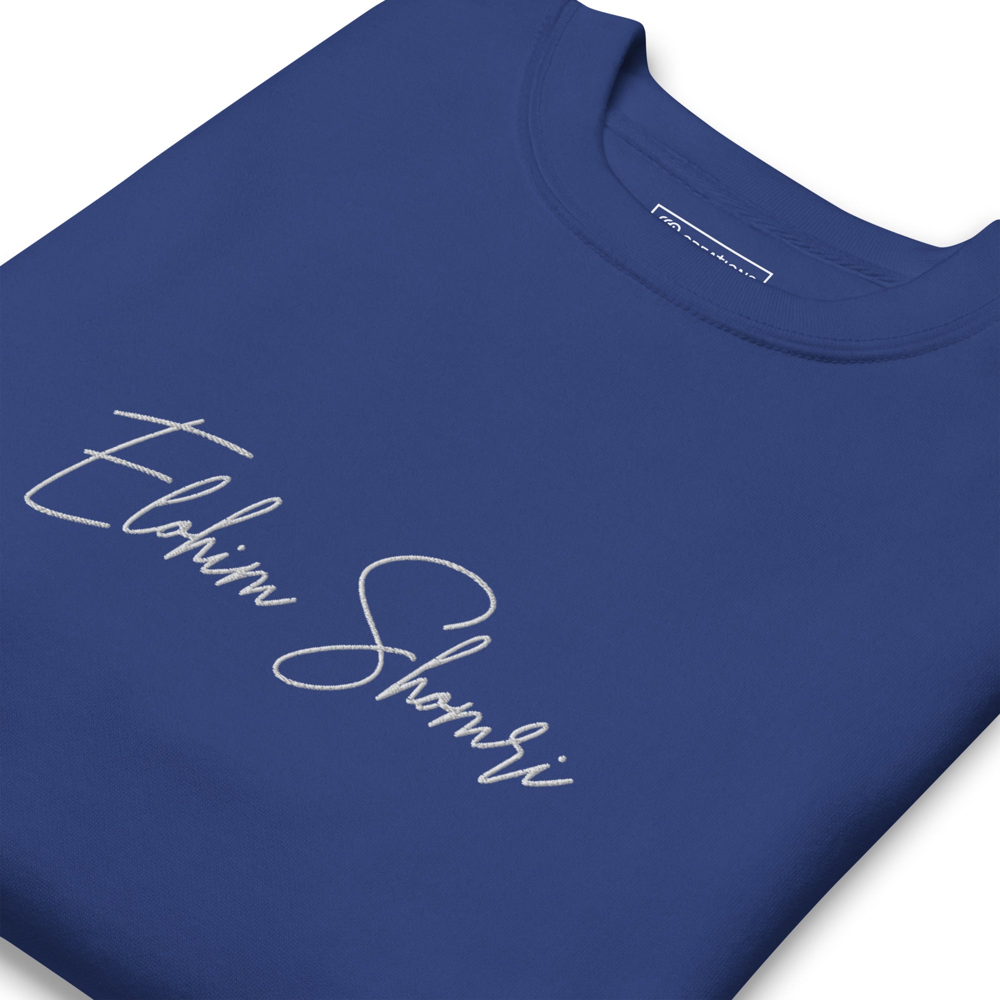 Elohim Shomri Embroidered Crew Neck Sweatshirt