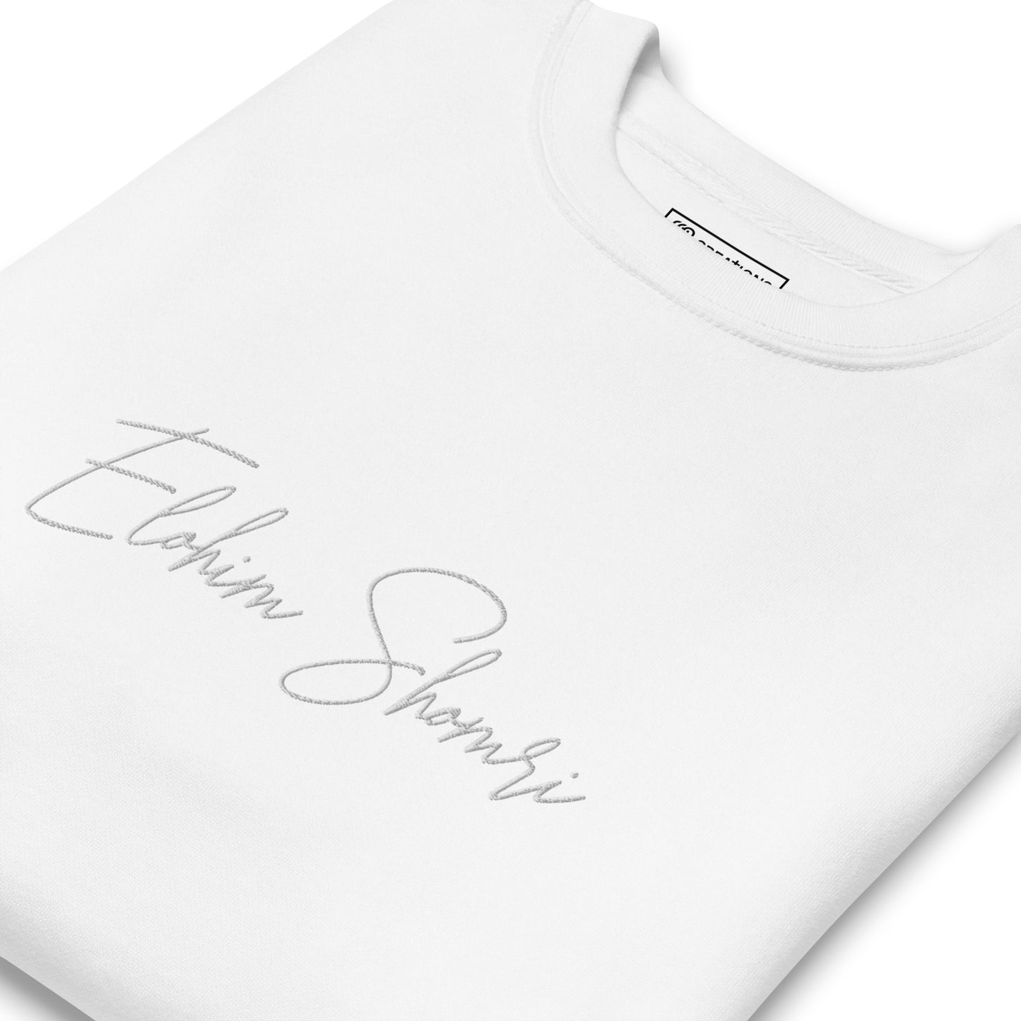 Elohim Shomri Embroidered Crew Neck Sweatshirt