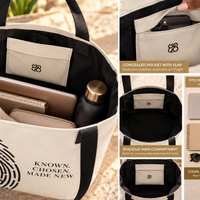 BELIEVER IDENTITY | Large Tote Bag — Warm Ivory