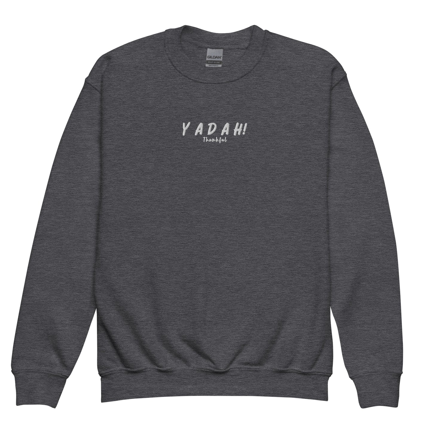 Yadah Embroidered Youth Crewneck Sweatshirt