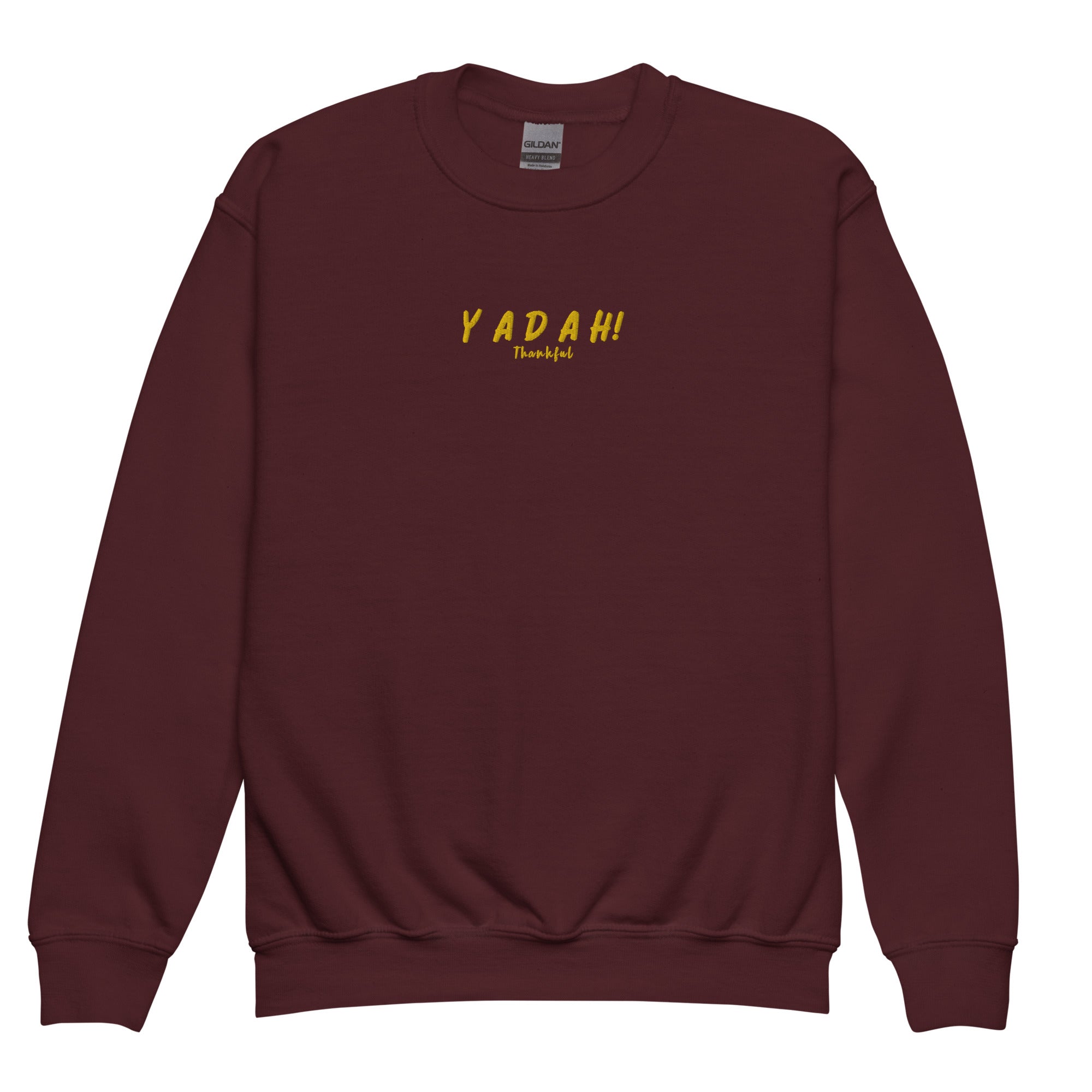 Yadah Embroidered Youth Crewneck Sweatshirt