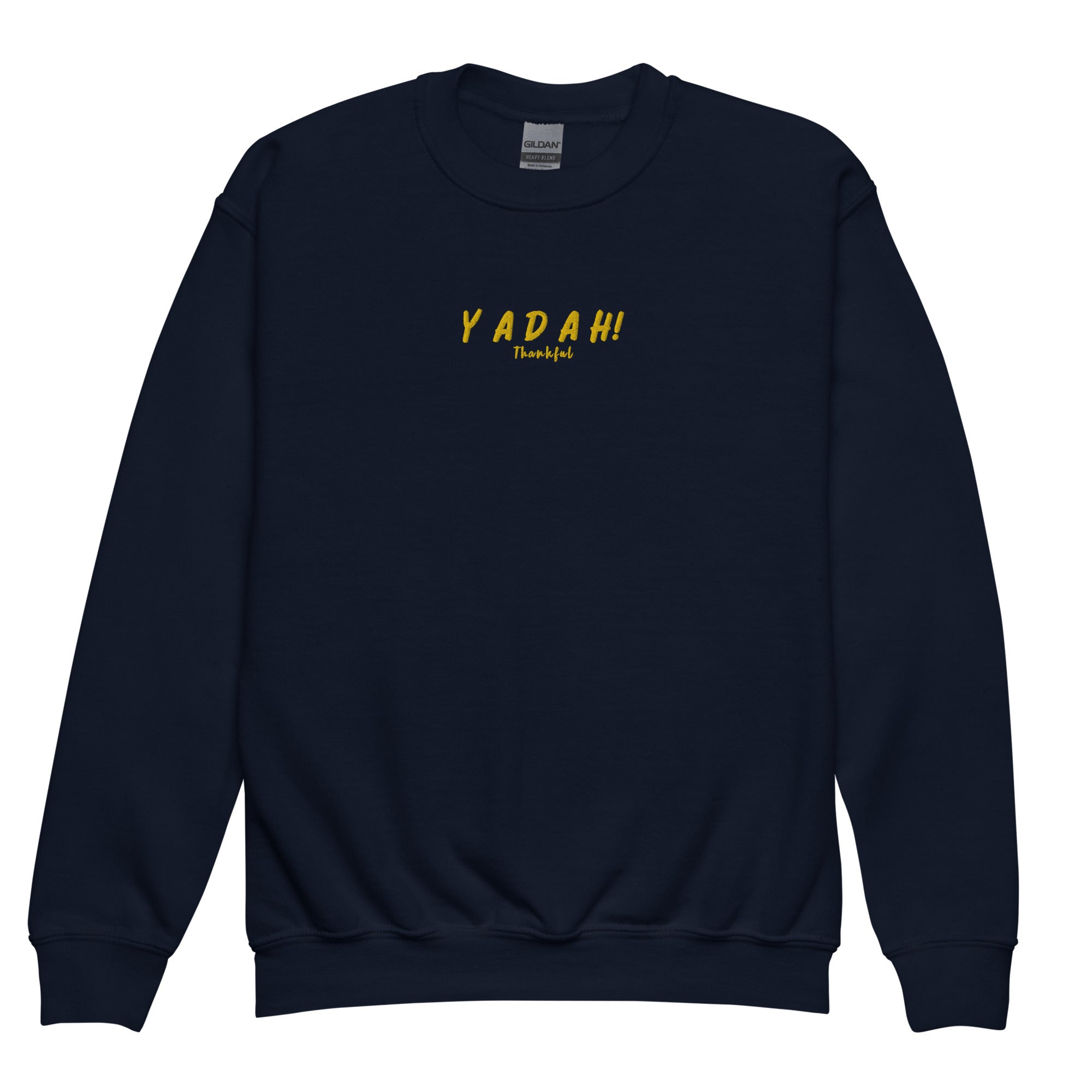 Yadah Embroidered Youth Crewneck Sweatshirt