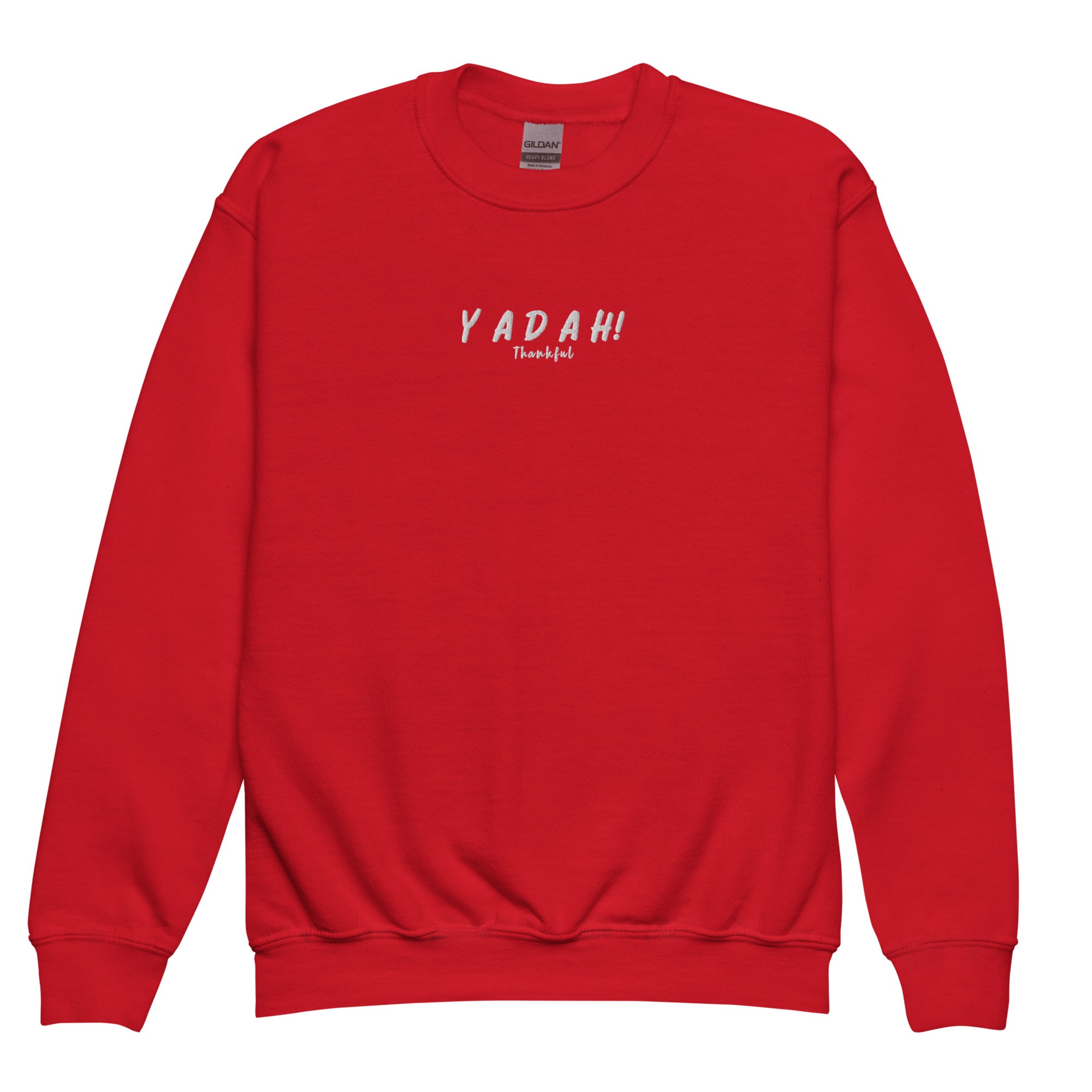 Yadah Embroidered Youth Crewneck Sweatshirt