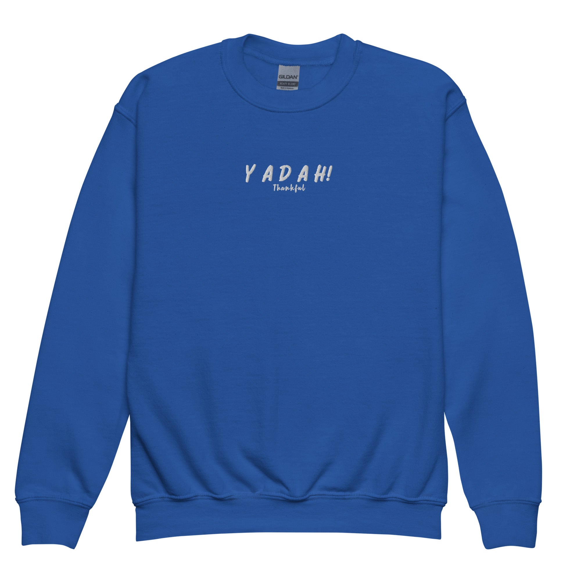 Yadah Embroidered Youth Crewneck Sweatshirt