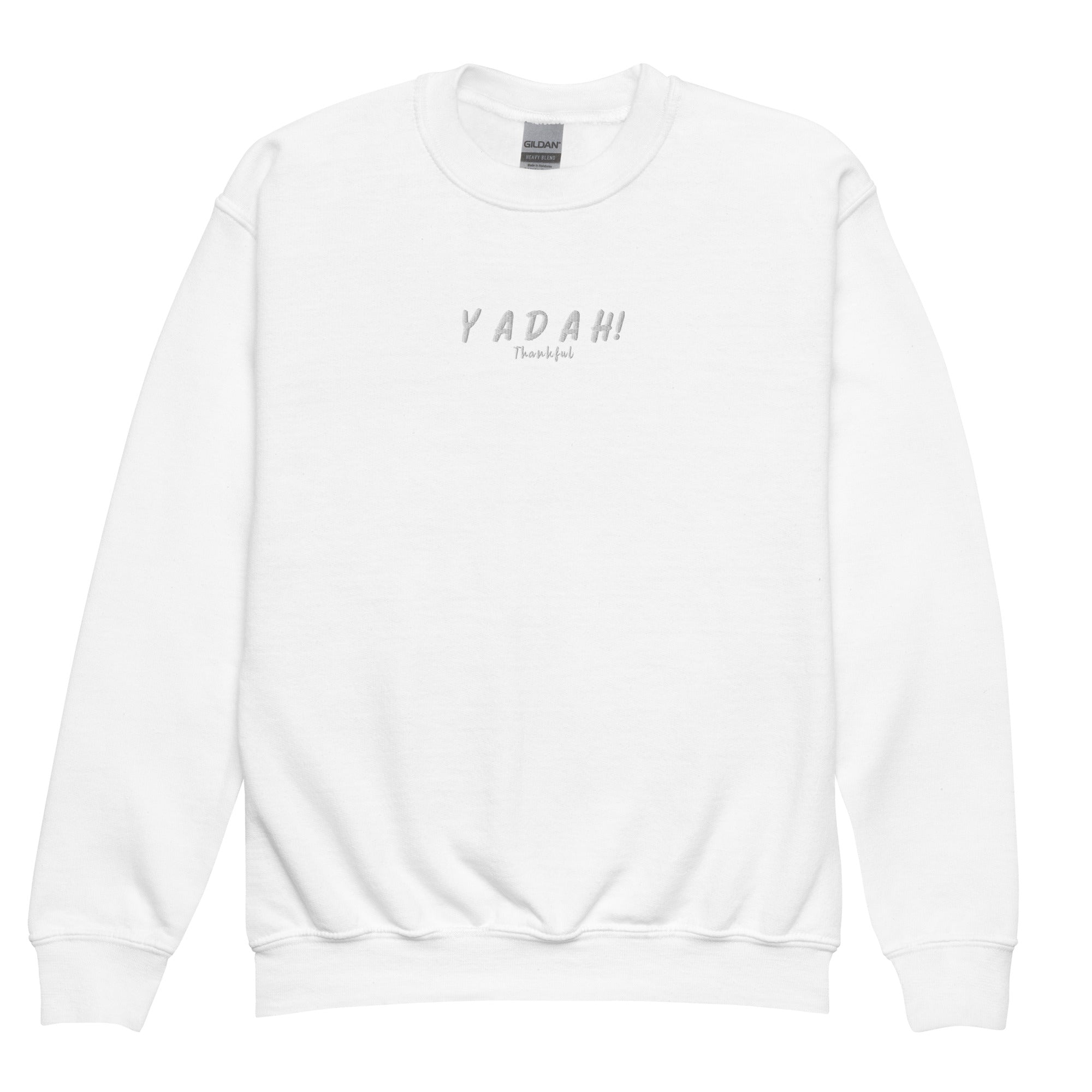 Yadah Embroidered Youth Crewneck Sweatshirt
