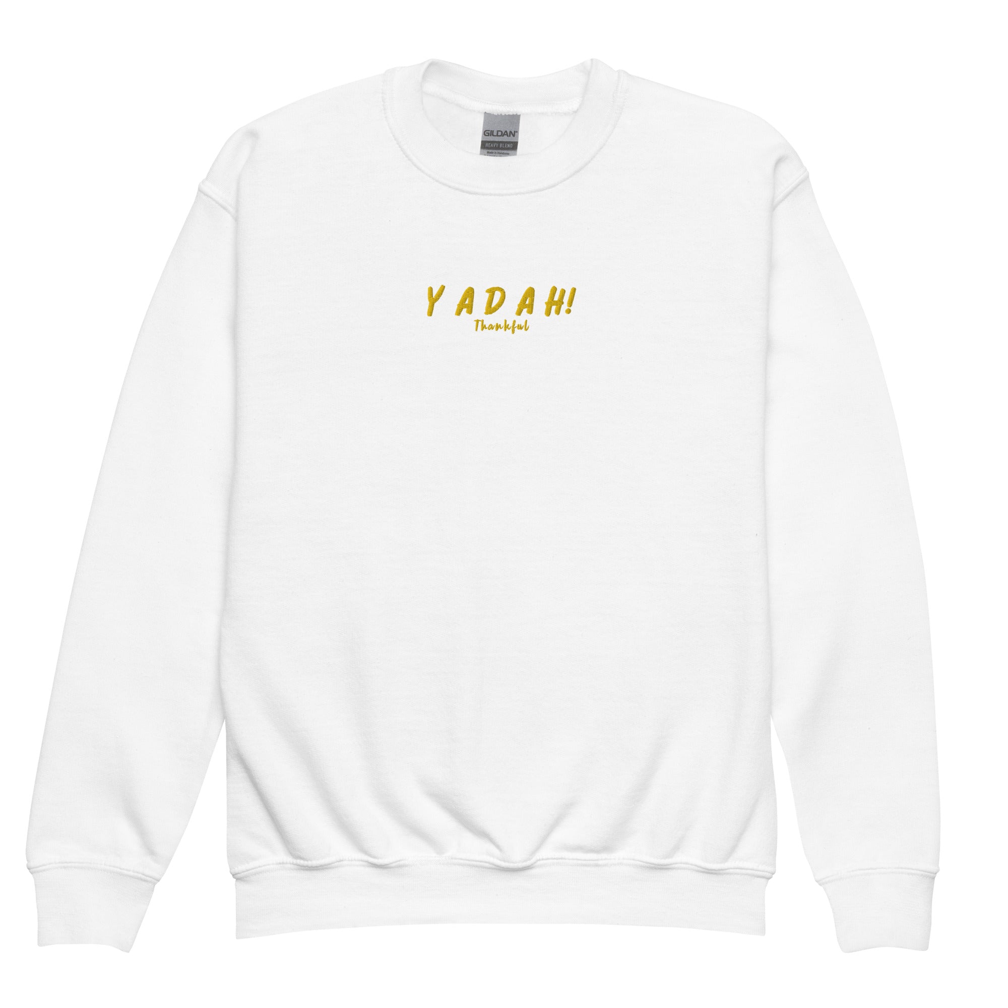Yadah Embroidered Youth Crewneck Sweatshirt